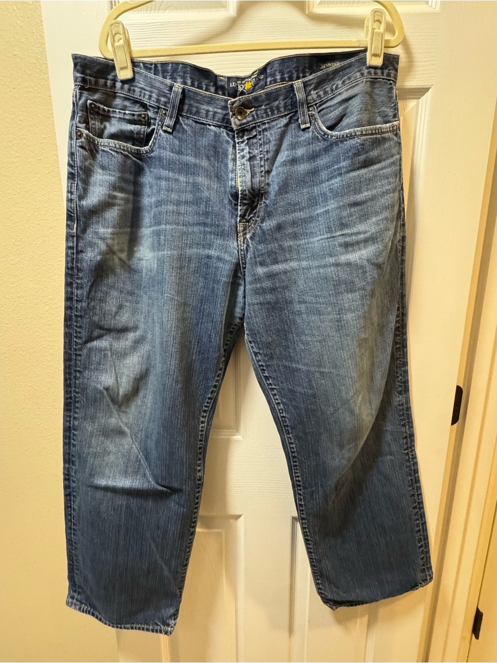 Lucky Brand 361 Vintage Straight  Men's Blue Denim Jeans - 38x30